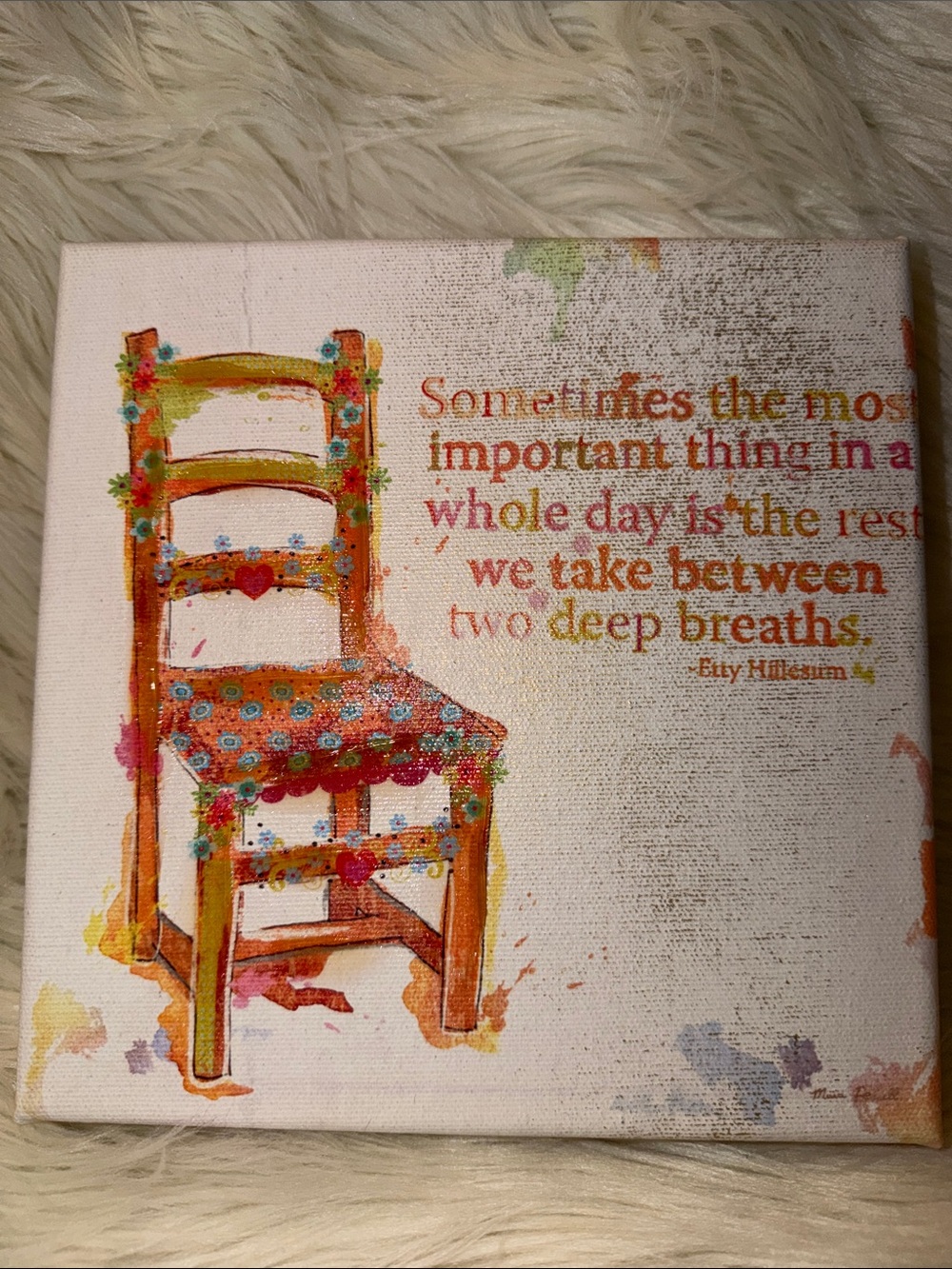Colorful Chair Canvas Wall Art Set - Multicolor Home Decor set of 4 - Picture 6 of 11